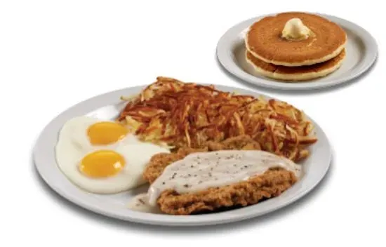 COUNTRY FRIED STEAK AND EGGS