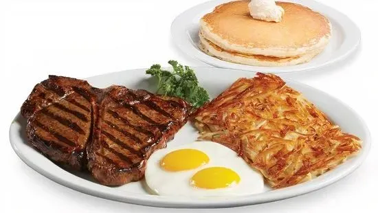 1 LB. PORTERHOUSE STEAK & EGGS