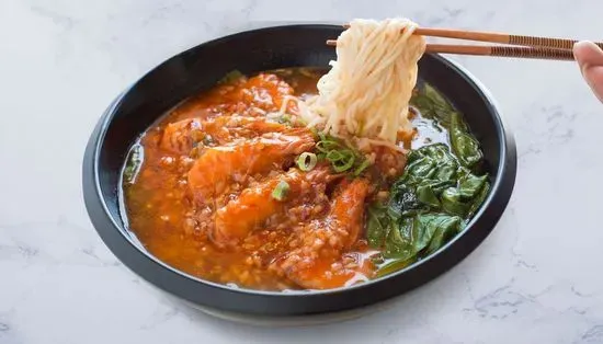 35. Prawn W/ Spicy Minced Pork Sauce Noodle Soup