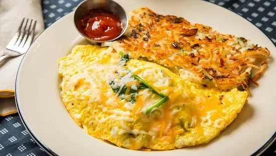 Spinach, Mushroom & Cheese Omelette