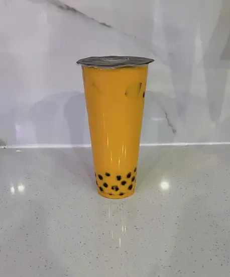 Mango bubble milk tea