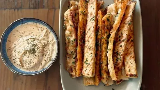 Fried Pita Strips & Hummus