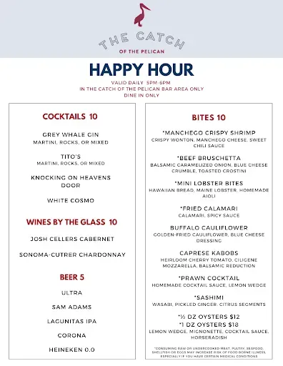 COP Happy Hour Menu