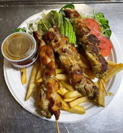 3 Skewer Chicken Kabob Plate