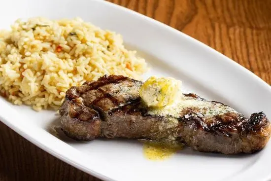 Herbed Garlic Butter Topped New York Strip* 