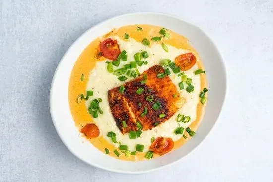 Pan Seared Salmon & Grits