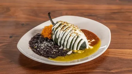 Chicken Tinga Chile Relleno