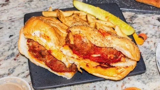 Meatball Parmesan Sandwich