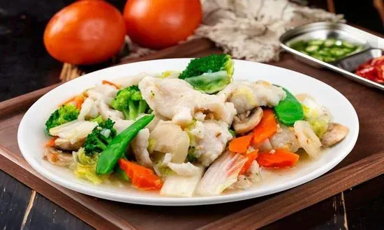 Fish Fillet w.Mixed Vegetable-蔬菜鱼片