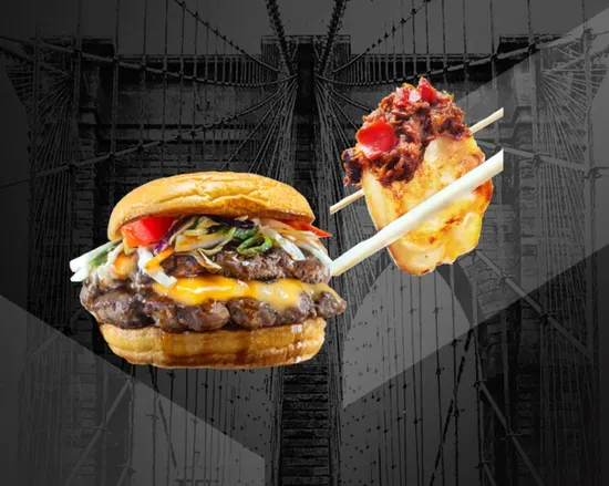 Burger and 3 Dumplings