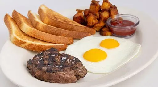 Grilled Steak & Eggs
