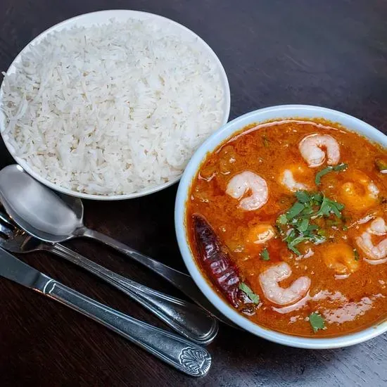 Shrimp Curry - Served with Basmati Rice