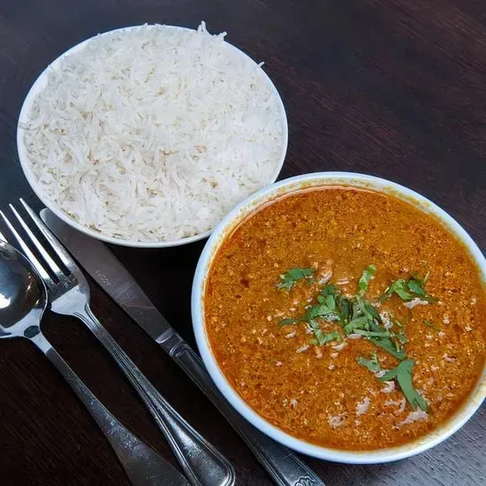 Kheema Mutter Masala - Served with Basmati Rice