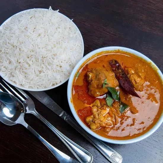 Andhra Mutton Curry (Goat) - Served with Basmati Rice