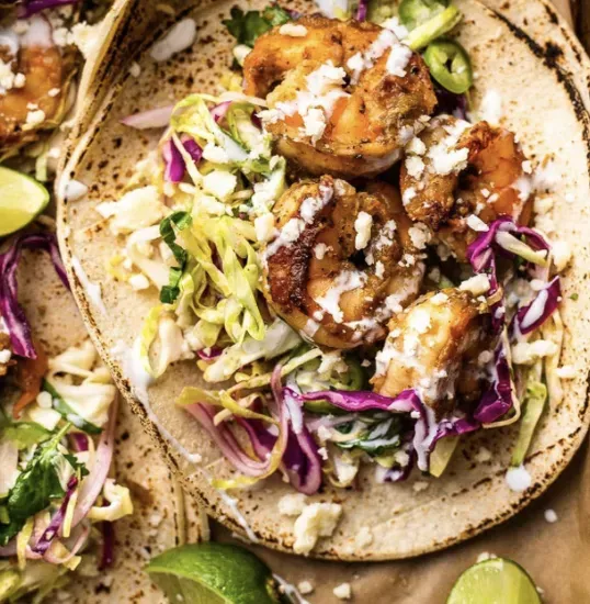 SHRIMP TACOS