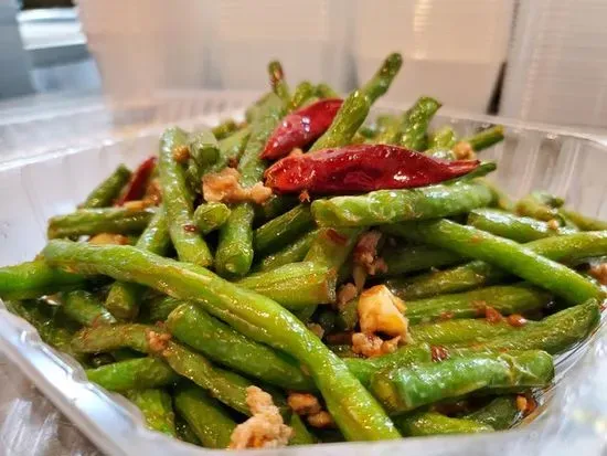 Stir-Fry String Bean w/ Diced Meat 乾煸四季豆