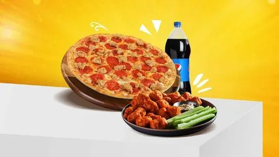 Pizza, Wings and Soda