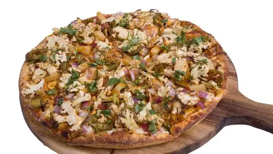 Achari Gobi Naan Pizza