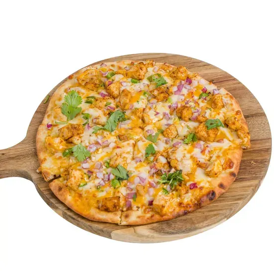 Butter Chicken Naan Pizza