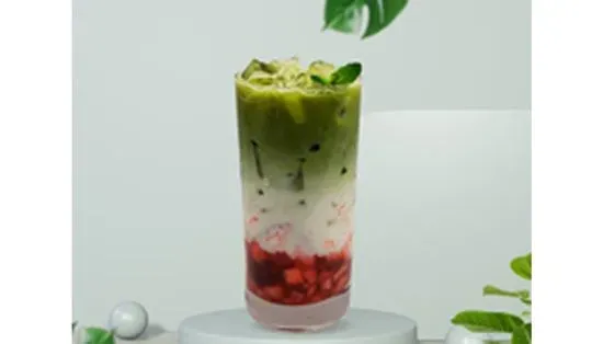 Strawberry Matcha Milk Tea