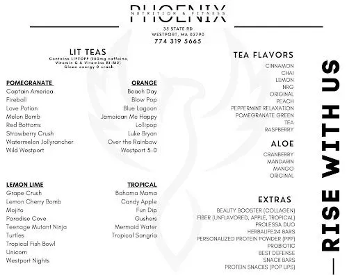 TEA MENU