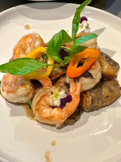 Basil Prawns & Eggplant