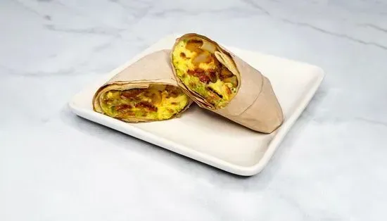 Breakfast Burrito with Chicken Apple Sausage Platter