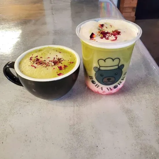 Matcha Rose Latte