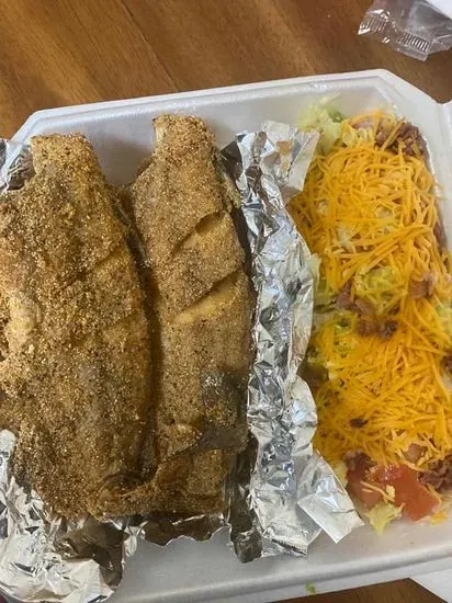 Fried Whole Catfish Combo