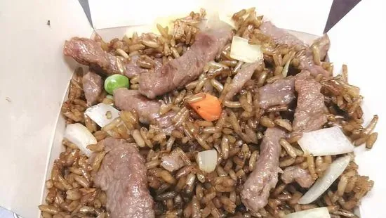 Fried Skallops w. Beef Fried Rice