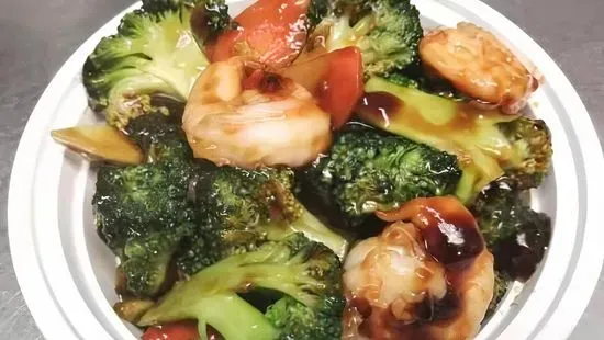 #:Steamed Shrimp w. Broccoli