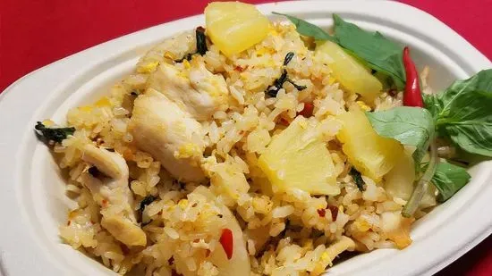 Thai Spicy Pineapple Fried Rice with Basil