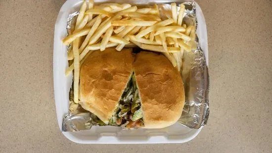 Torta Mexicana and Fries