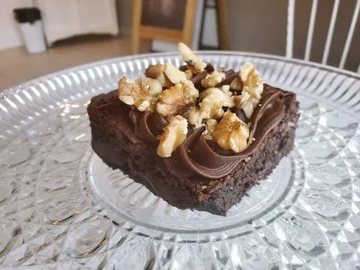 Brownie With Frosting And Nuts