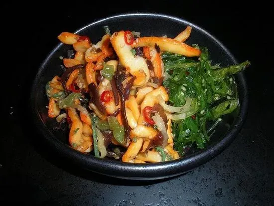 Half Seaweed Salad/ Half Squid Sald 