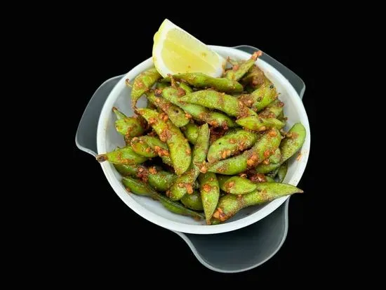 Spicy Garlic Edamame