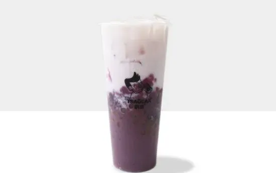 Purple Potato Milk Tea W. Bubble & Purple Rice