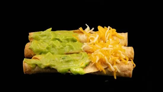 3 Rolled Taquitos with Guac & Cheese