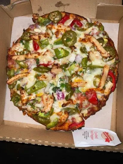 Spicy Chicken Indian Pizza