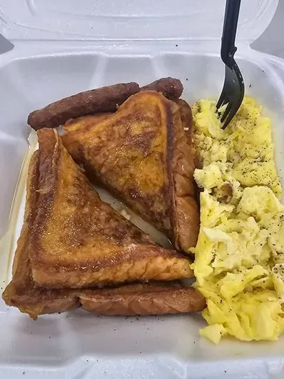 4. 4 Pieces French Toast, 2 Eggs & 2 Bacon or 2 Sausage