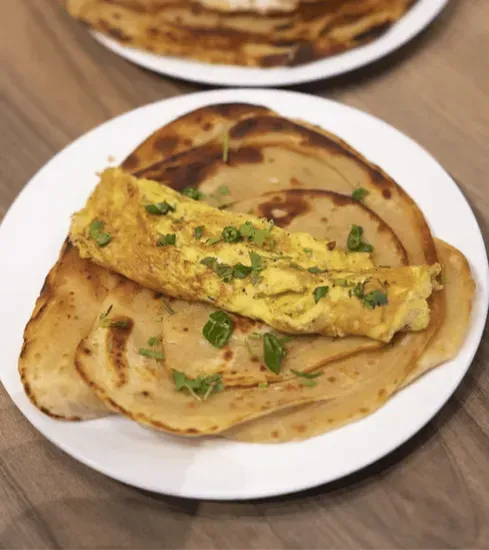 Egg Omelette w/ Paratha