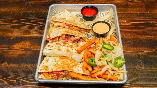 Bacon Cheeseburger Quesadilla