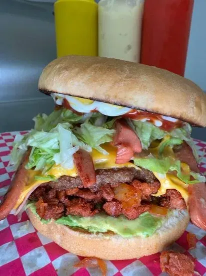 Hamburguesa Estilo Juárez con Pastor