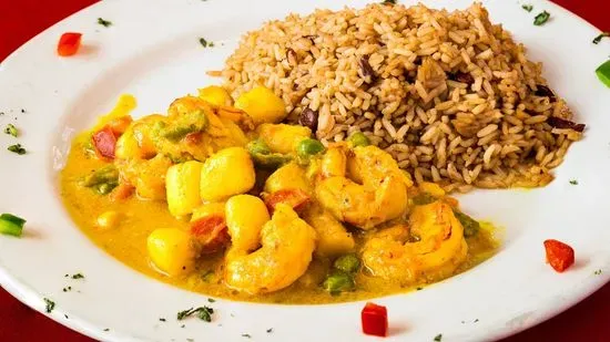 Curry Shrimp and Scallops Combination