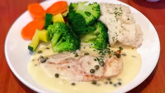 Grilled Salmon Piccata