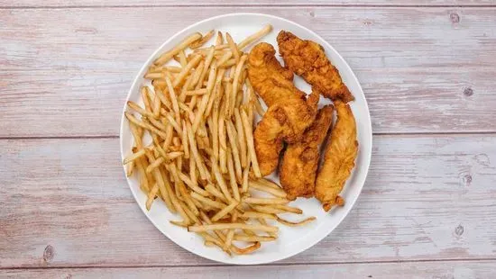 Chicken tenders with fries