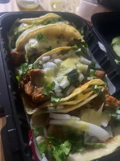 4 Tacos De Pastor/ 4 Marinated Pork W/ Pineapple Tacos