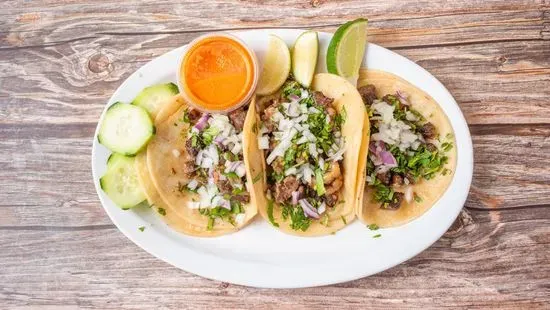 4 Tacos De Tripa / 4 Beef Tripe Tacos