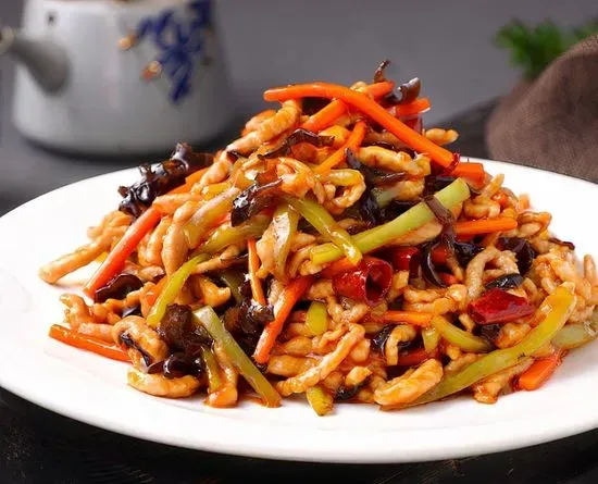 Traditional shredded pork with garlic sauce（中式鱼香肉丝）
