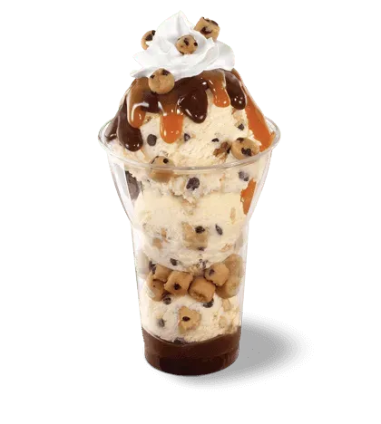 Chocolate Chip Cookie Dough Sundae